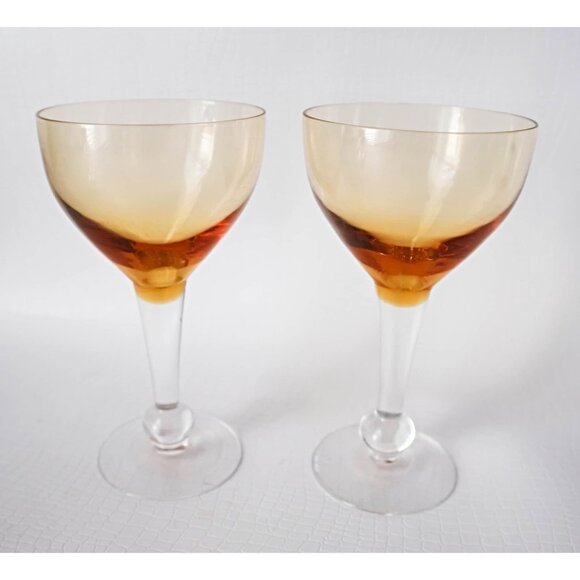 5 Vintage Cocktail Glasses Wine Liquor Glasses Martini Barware - Picture 4 of 5